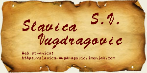 Slavica Vugdragović vizit kartica
